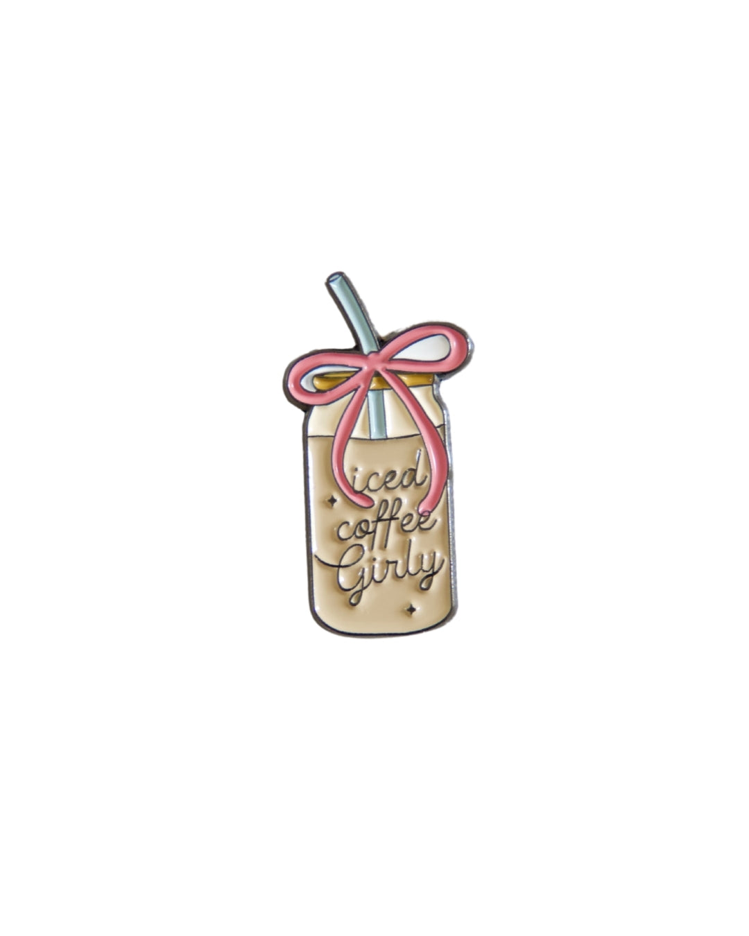Iced Coffee Girly Pink Bow